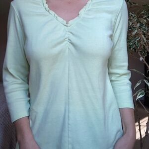 Orvis Vintage 2000s y2k lime pastel shirt size M